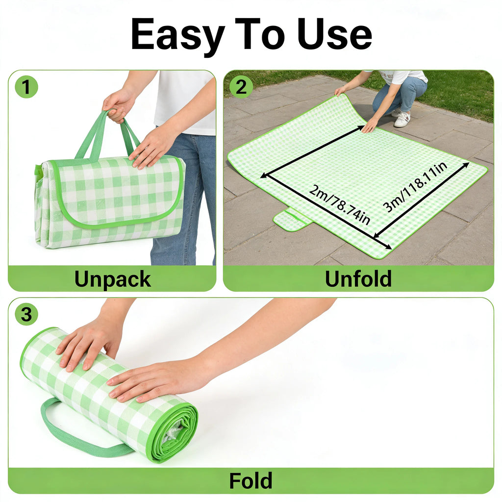 2m X 3m Waterproof Picnic Blanket