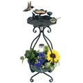 Solar Outdoor Bird Bath & Feeder Combo