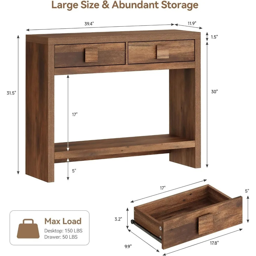 Entryway Console Table with Drawers