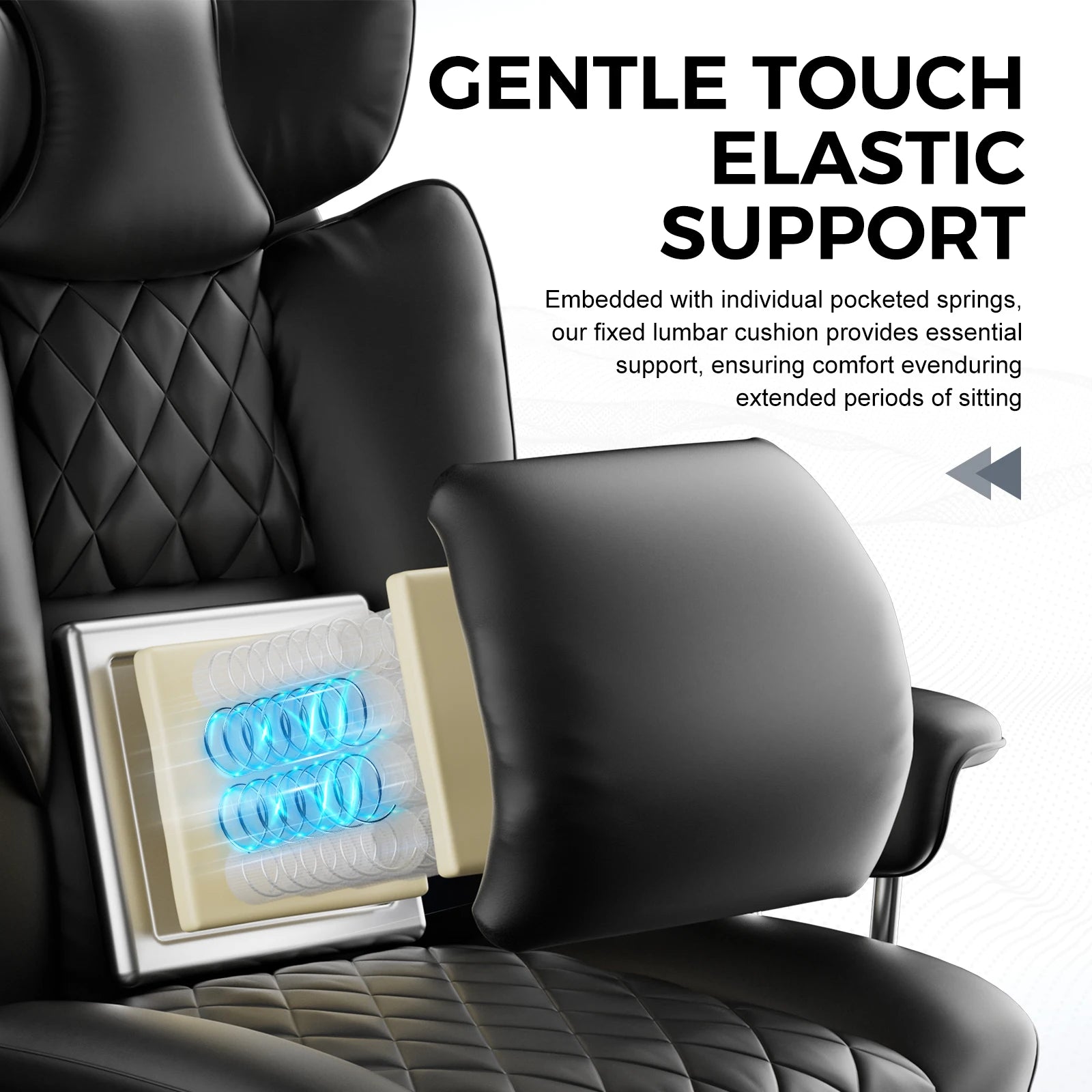 Big and Tall Gaming Chair with Pocket Spring Lumbar