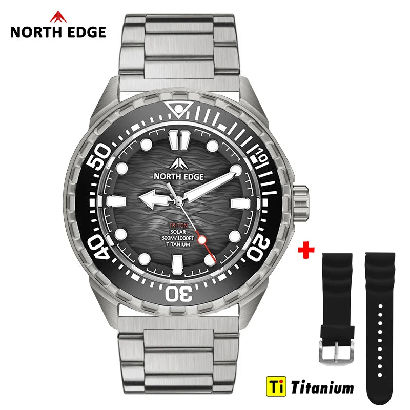 Solar-Powered Men's Diving Watch Waterproof