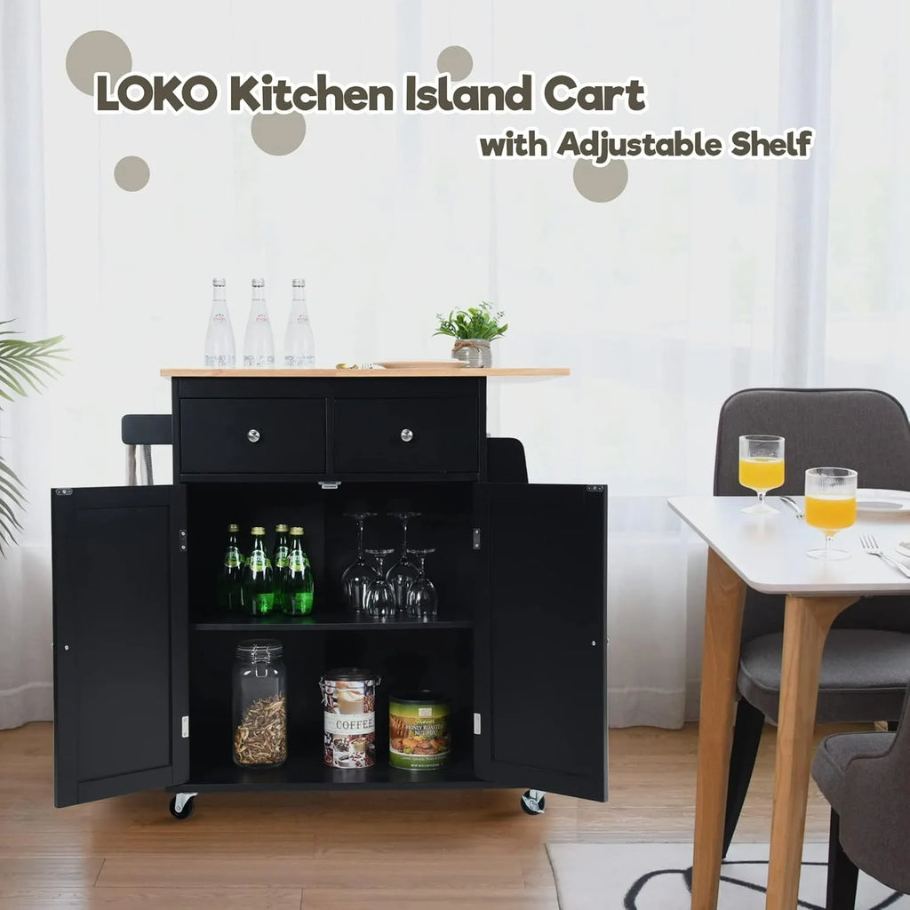 Kitchen Island, Rolling Kitchen Storage Cart