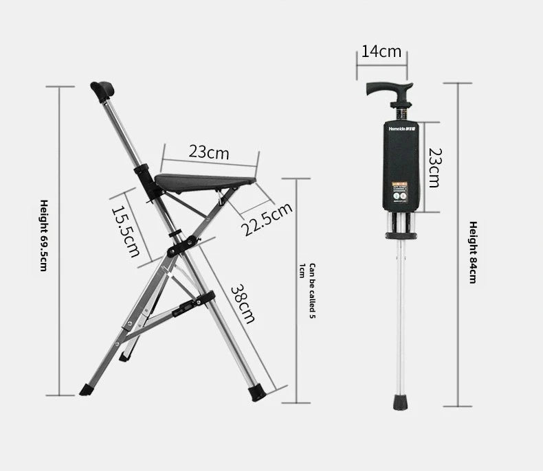 Portable Folding Cane With Chair