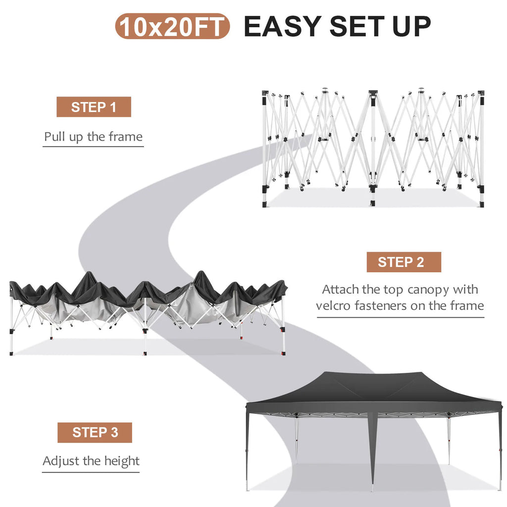 10x20ft Pop Up Canopy Gazebo