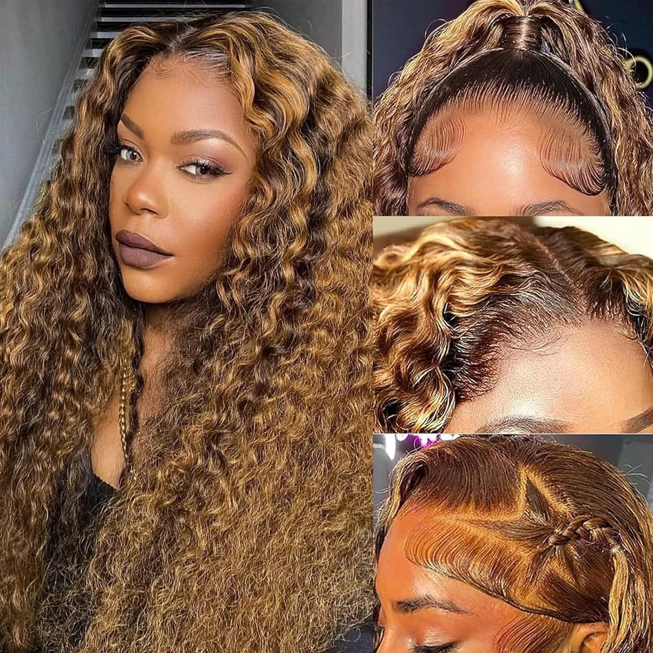Highlight Wig Human Hair Ombre  Lace Wig 13x6
