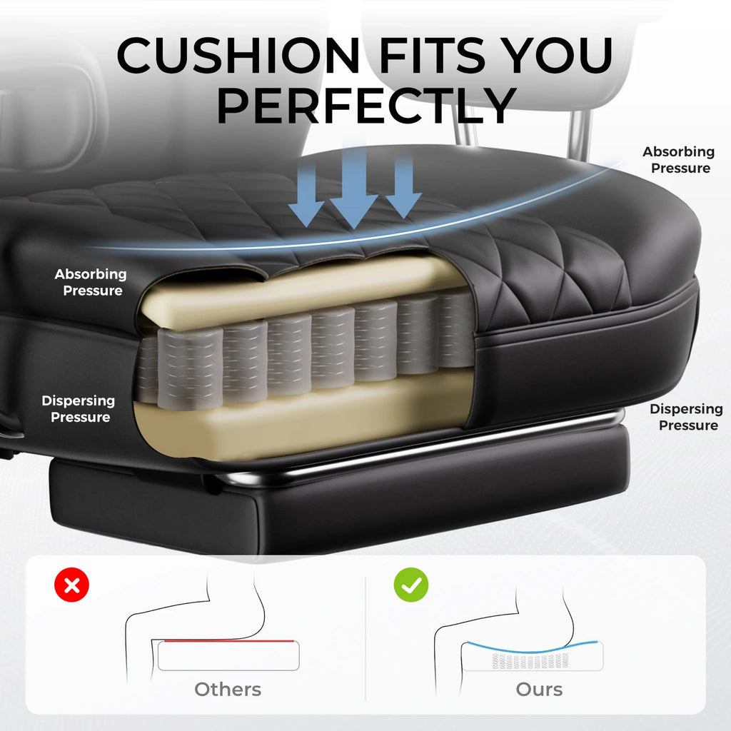 Big and Tall Gaming Chair with Pocket Spring Lumbar