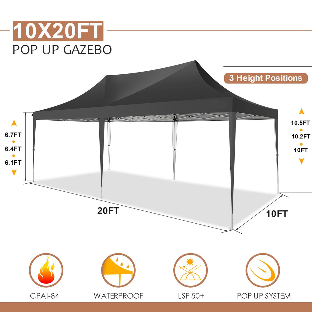 10x20ft Pop Up Canopy Gazebo
