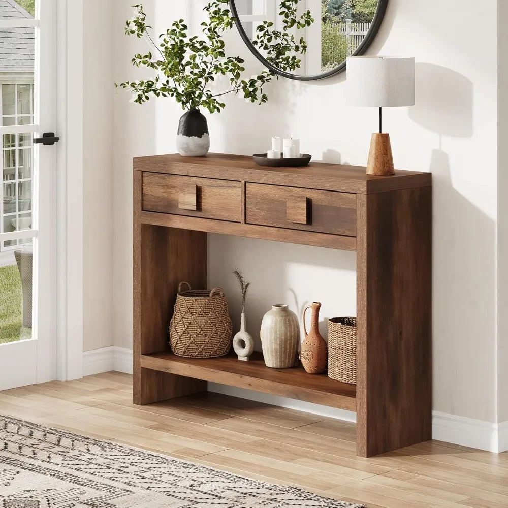 Entryway Console Table with Drawers