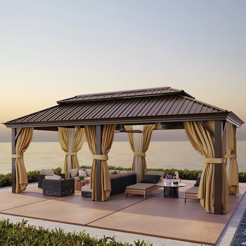12×20 Hardtop Gazebo with Metal Roof