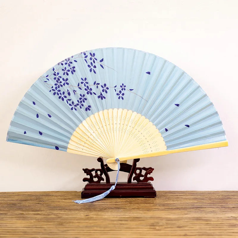 Vintage Style Silk Chinese Folding Fan