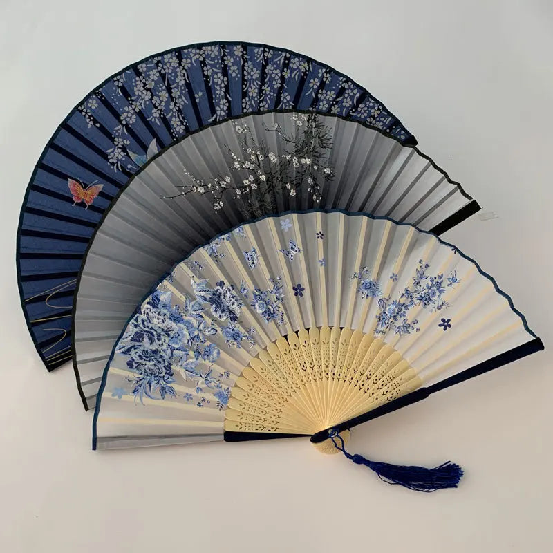 Vintage Style Silk Chinese Folding Fan
