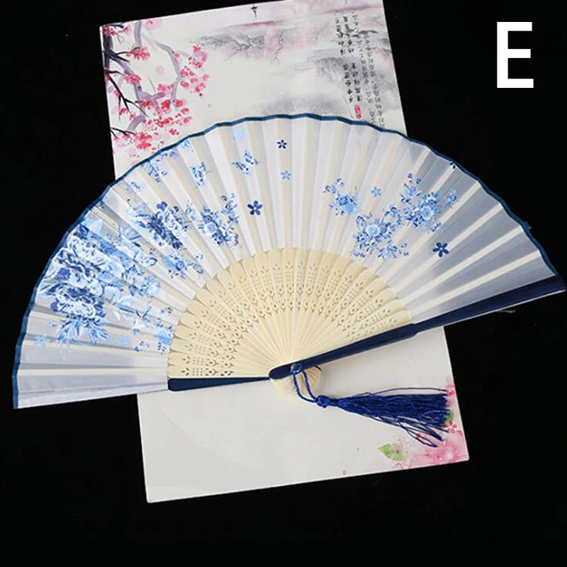Vintage Style Silk Chinese Folding Fan