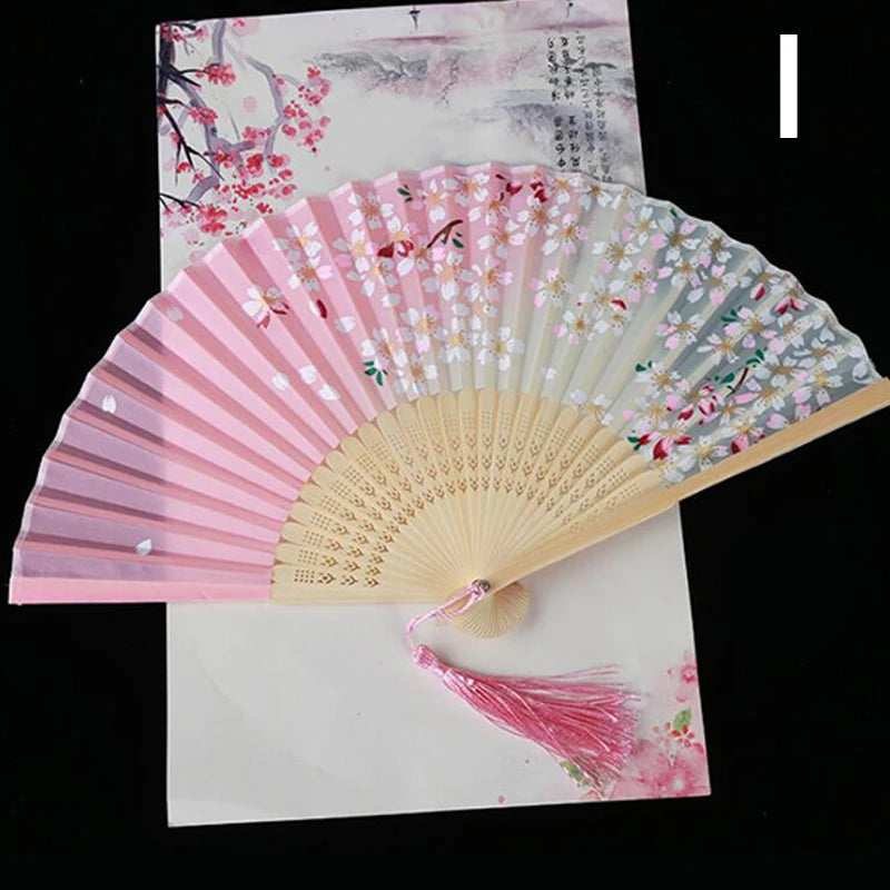 Vintage Style Silk Chinese Folding Fan