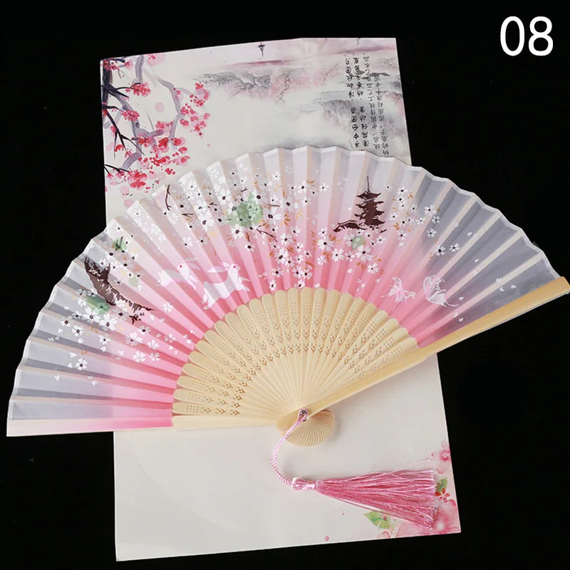 Vintage Style Silk Chinese Folding Fan