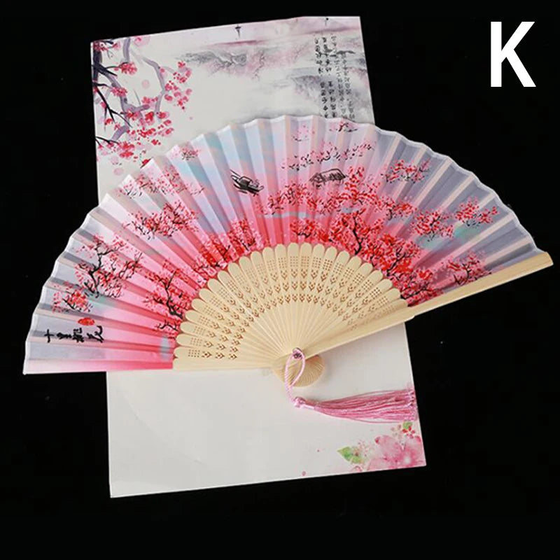 Vintage Style Silk Chinese Folding Fan