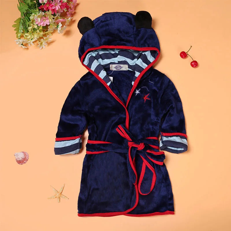 Children's Hooded  Bathrobe