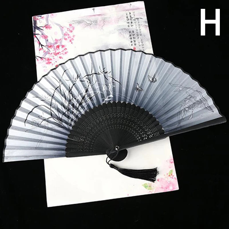 Vintage Style Silk Chinese Folding Fan