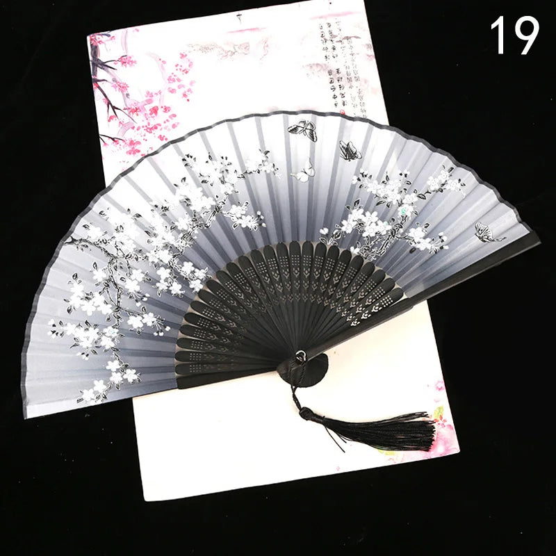 Vintage Style Silk Chinese Folding Fan
