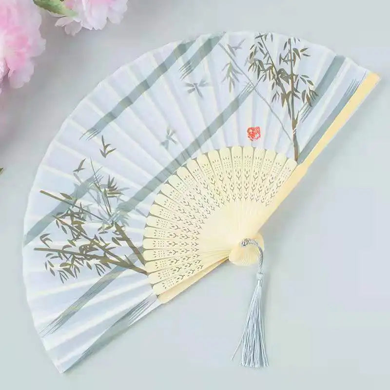 Vintage Style Silk Chinese Folding Fan