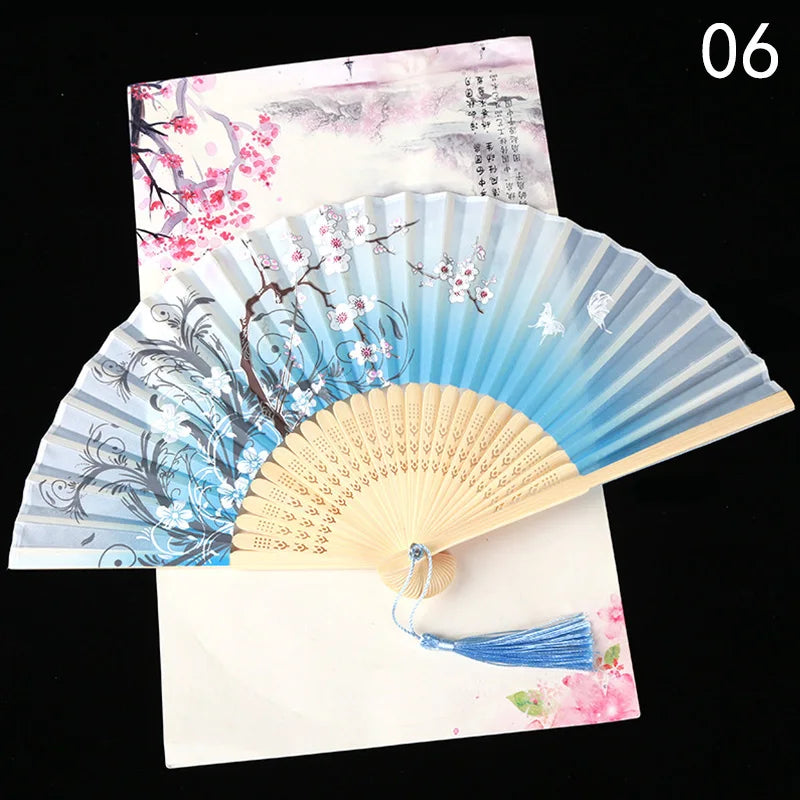 Vintage Style Silk Chinese Folding Fan