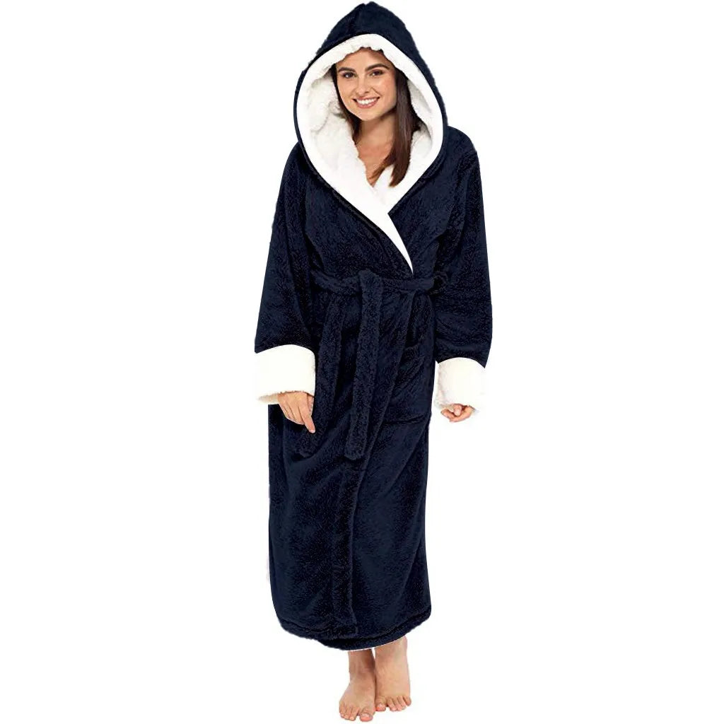 Warm Winter Hooded Robe