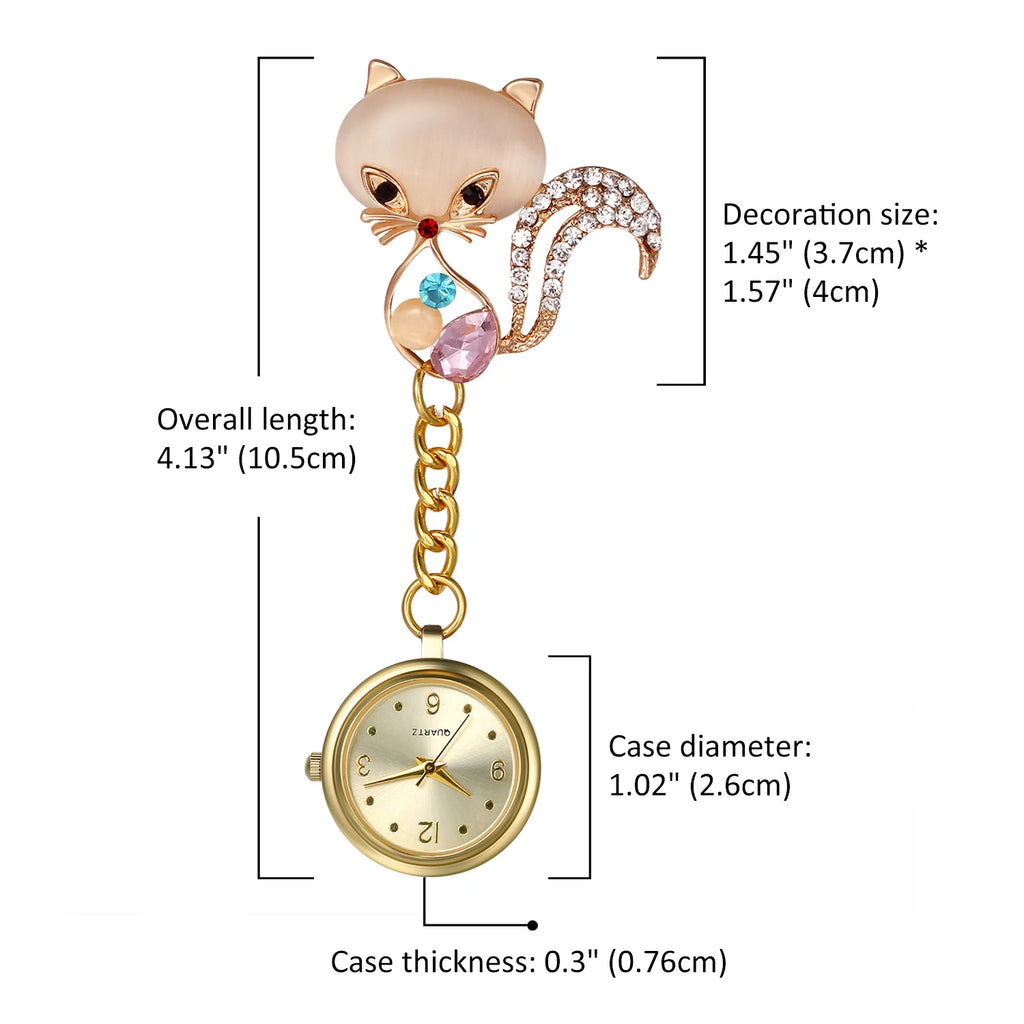 Nurse Watch For Women Clip-On Pocket
