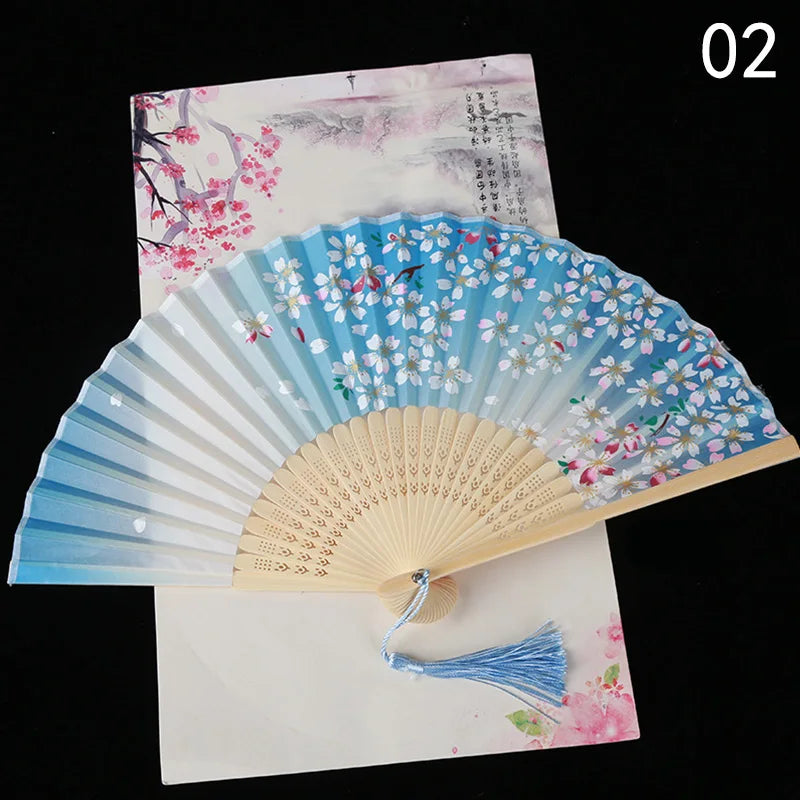 Vintage Style Silk Chinese Folding Fan