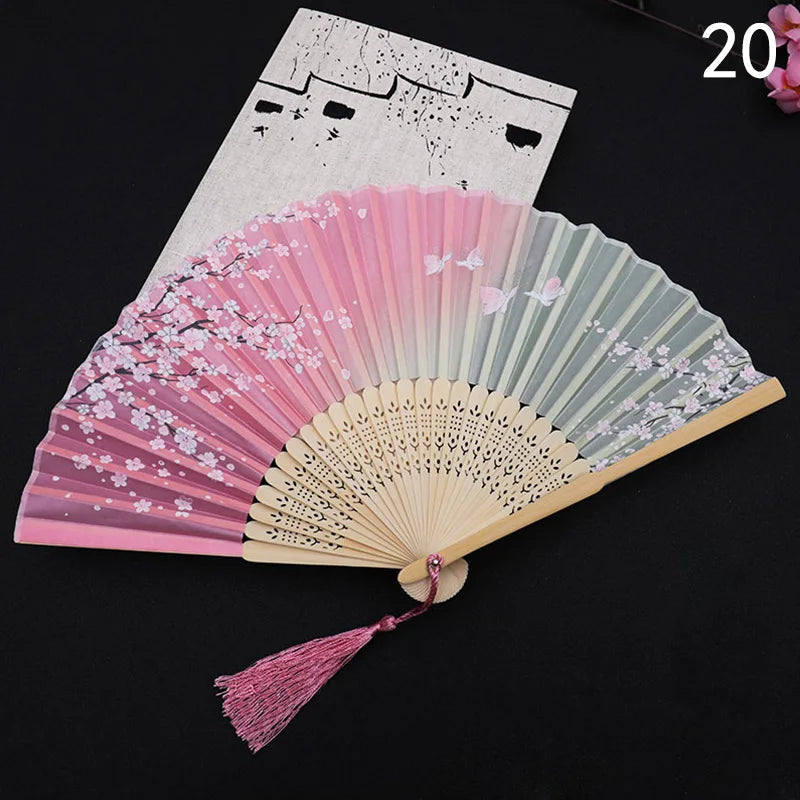 Vintage Style Silk Chinese Folding Fan