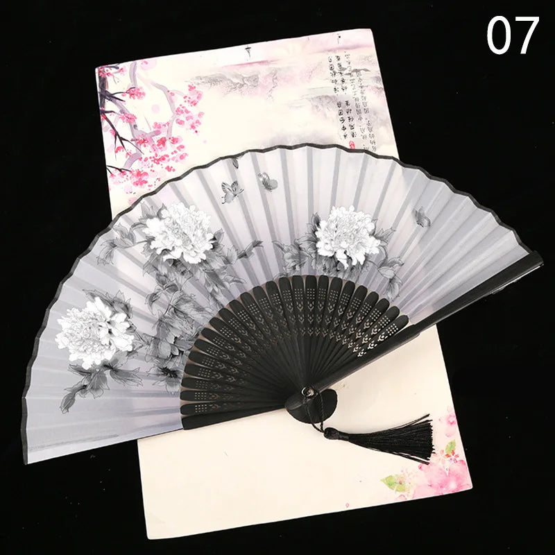 Vintage Style Silk Chinese Folding Fan