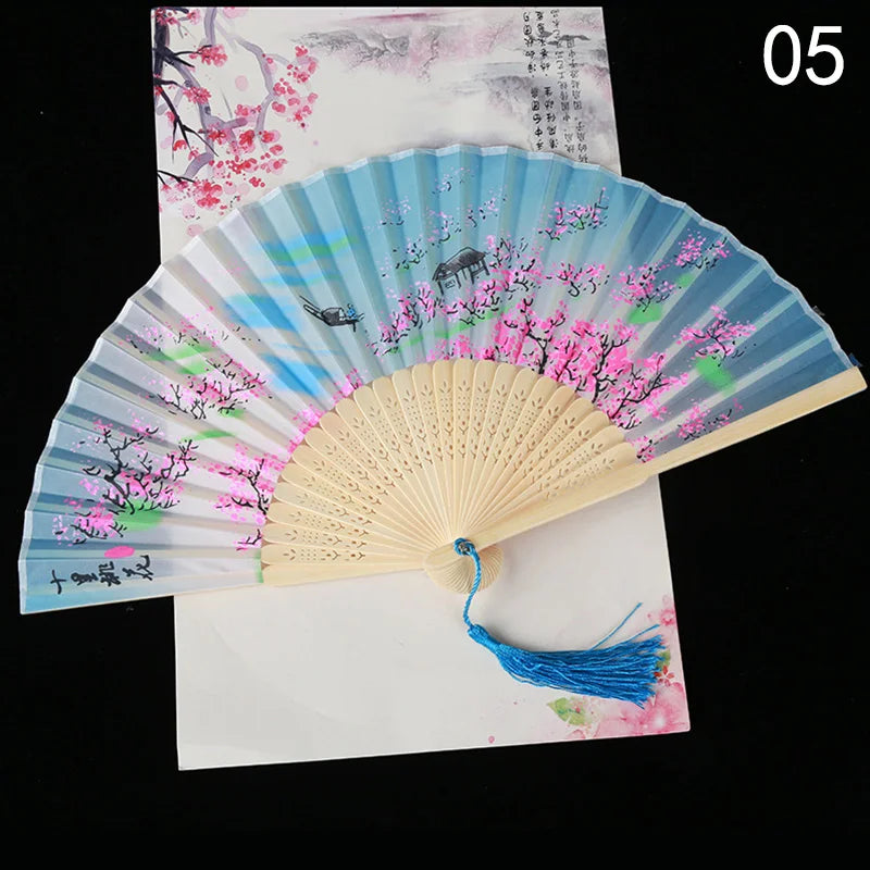 Vintage Style Silk Chinese Folding Fan