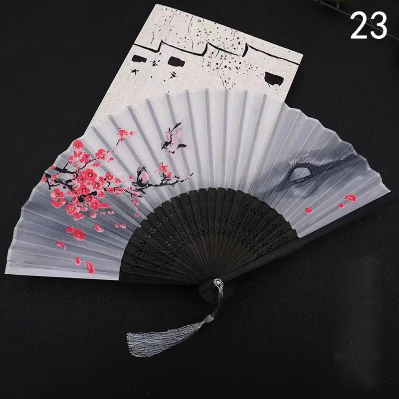Vintage Style Silk Chinese Folding Fan