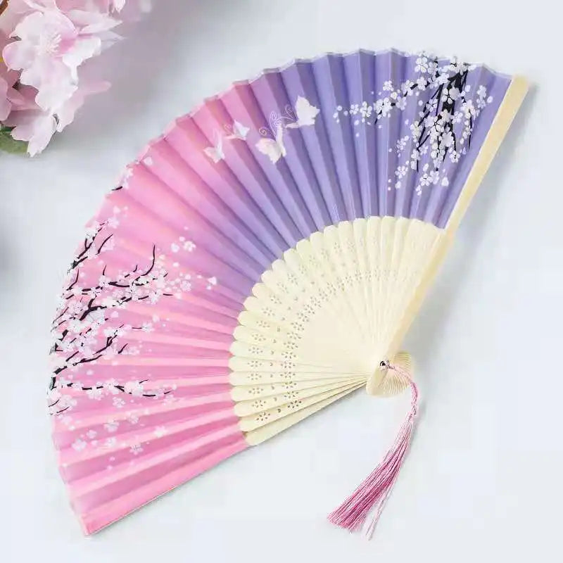 Vintage Style Silk Chinese Folding Fan