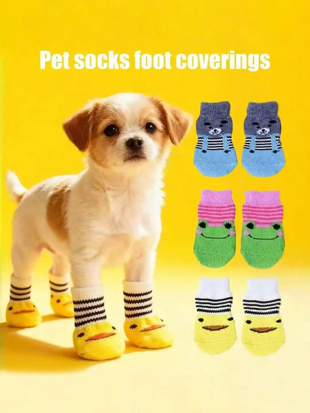 4-Pack Cute  Pet Socks
