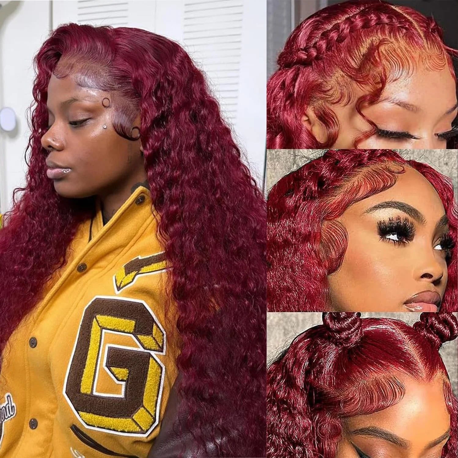 Deep Wave 99J Burgundy 13x6 Lace Front