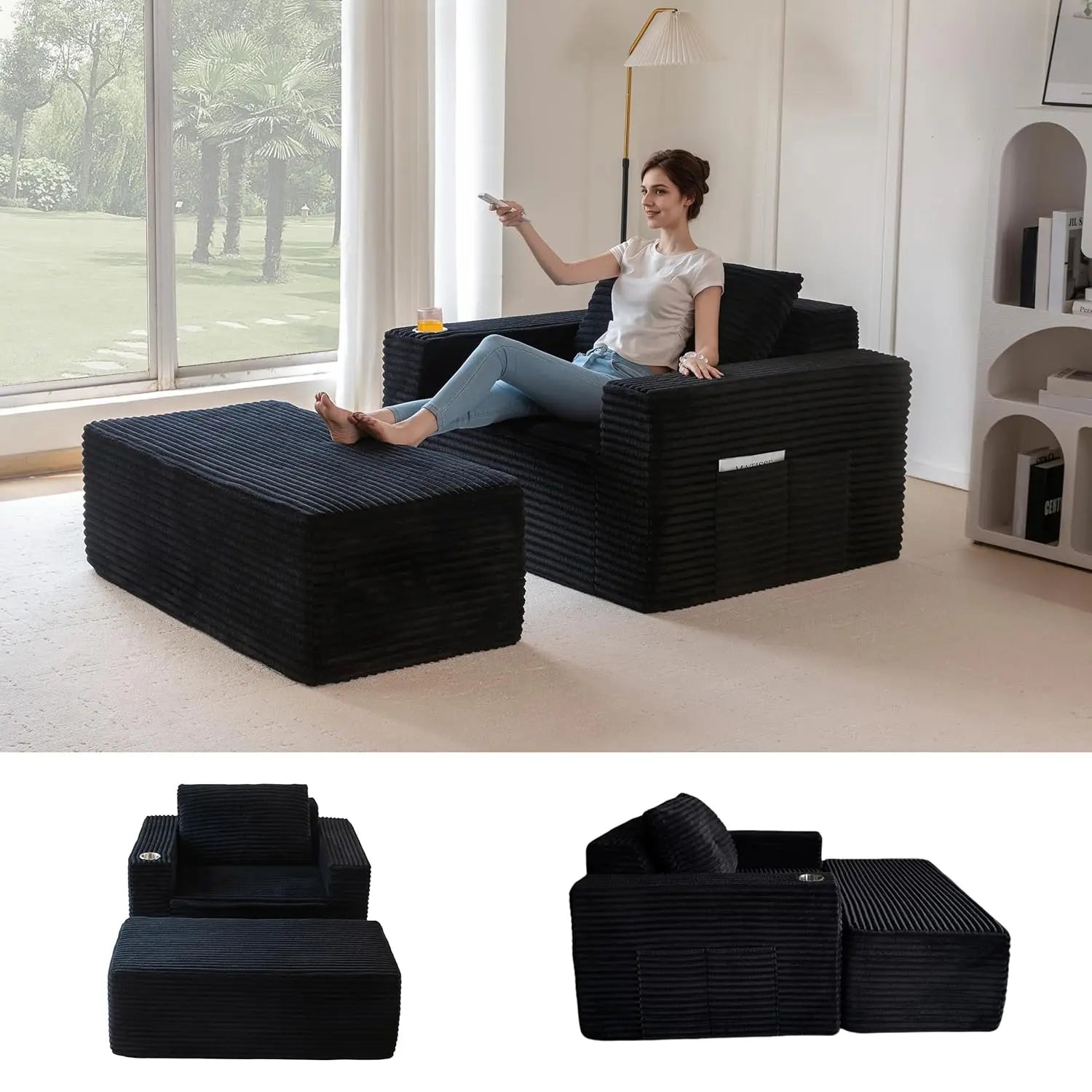 Oversized Chaise Lounge Sofa