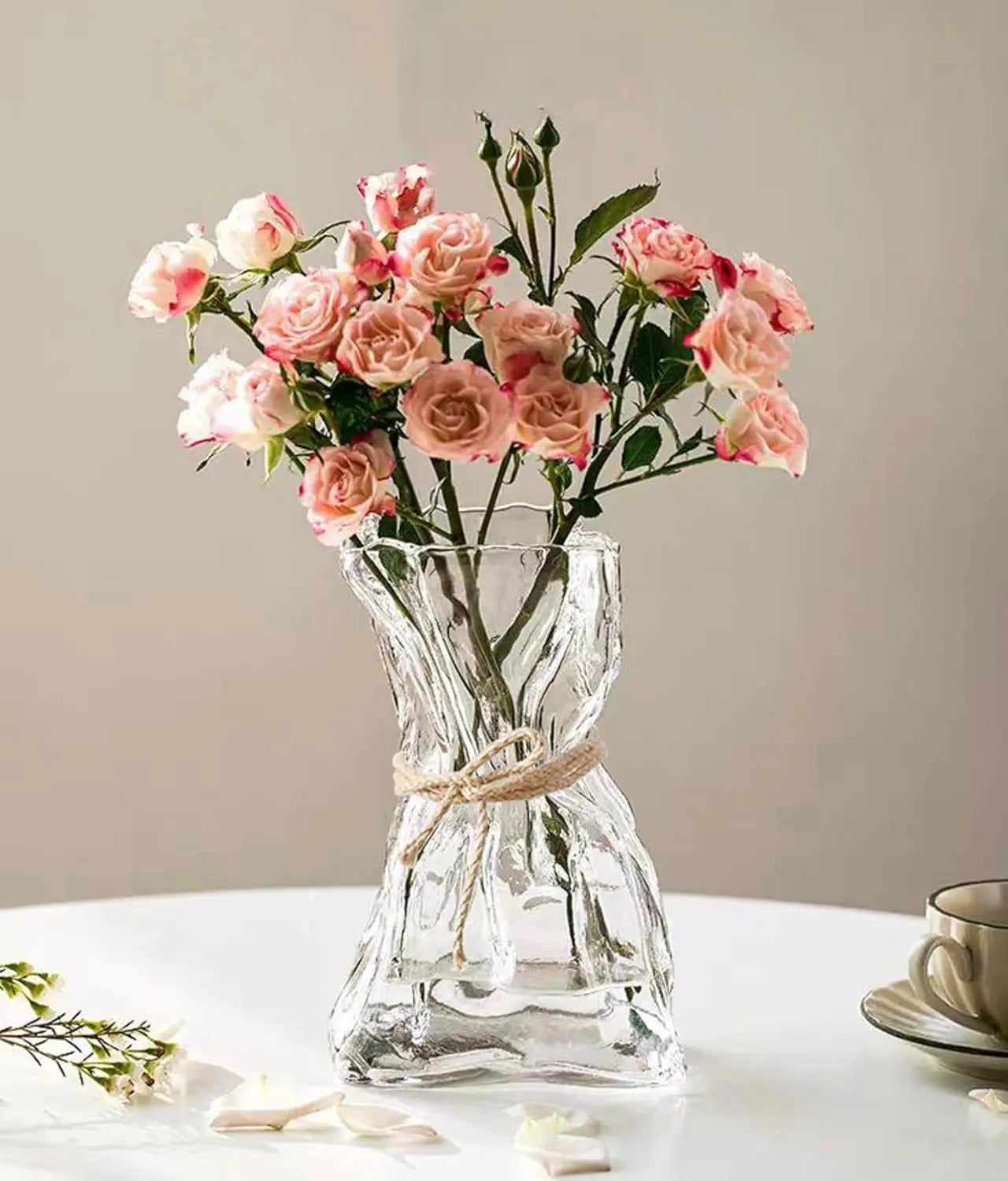 6 inch small glass vase