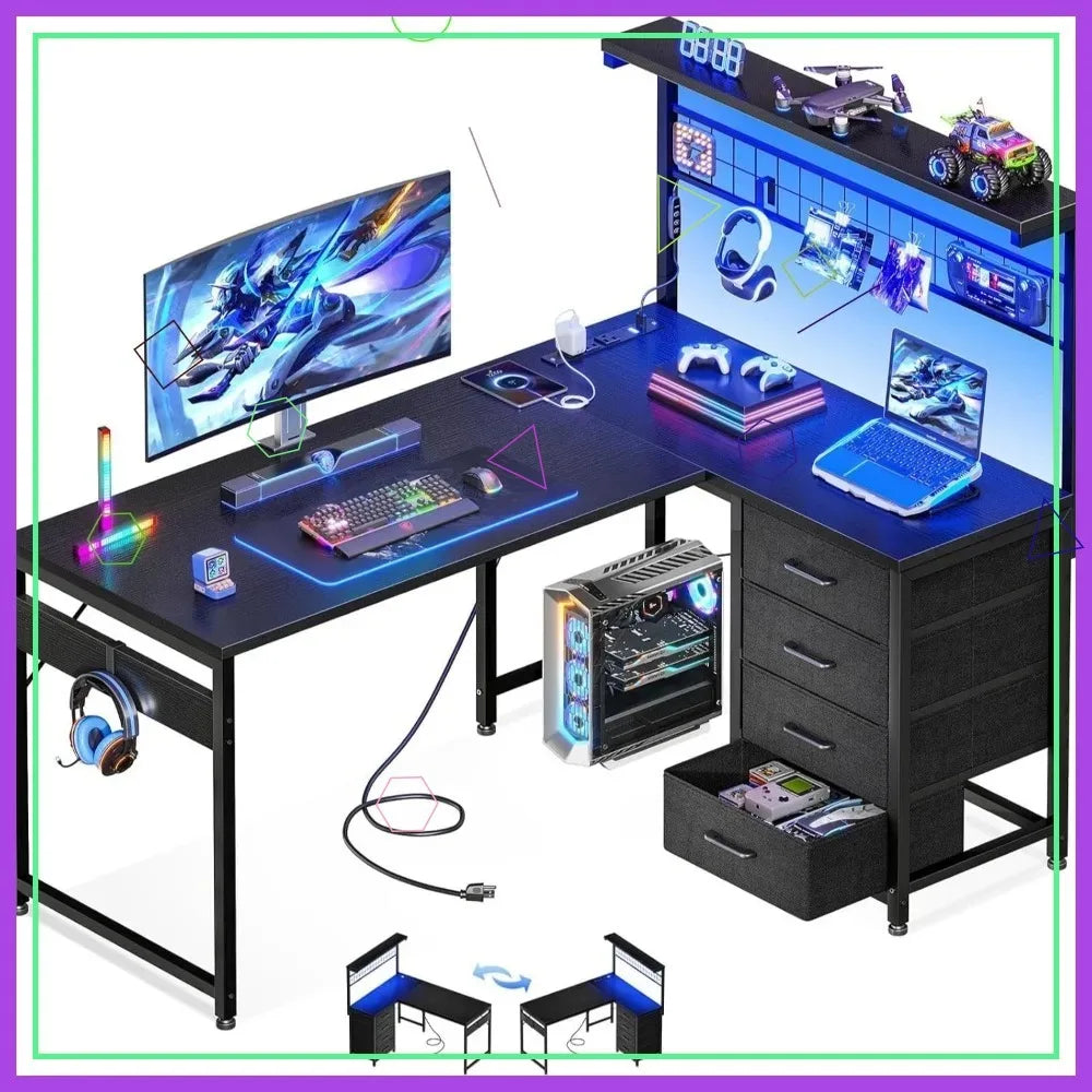 Home 43" L-Shaped Desk