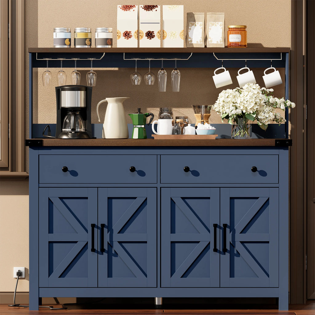 Cabinet Buffet with Drawers, and Charging Station