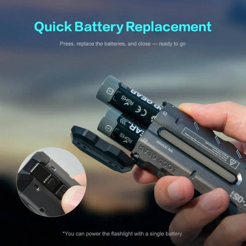 Sidelight Flashlight Combines Floodlight And Spotlight