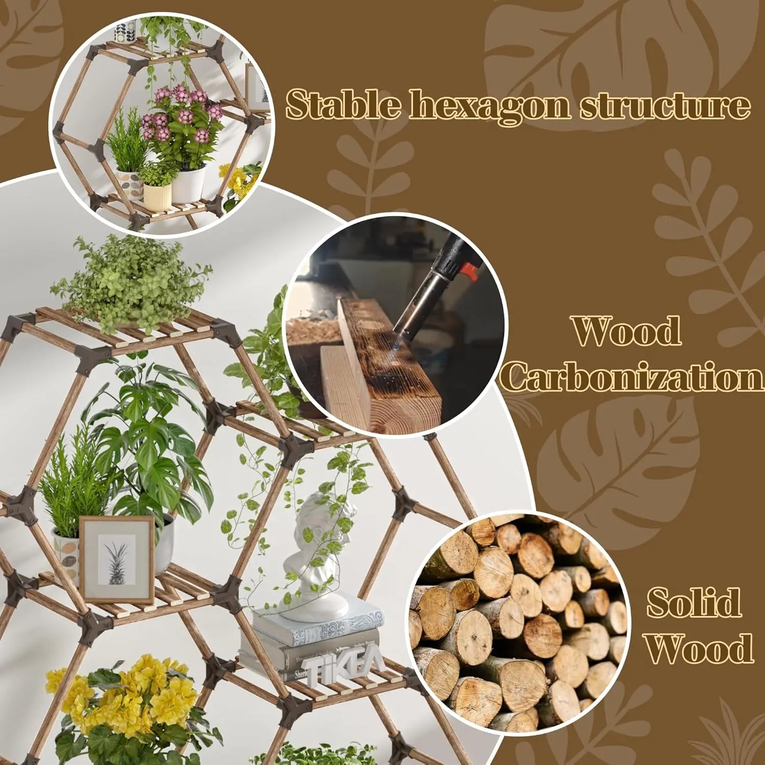 Hexagonal Plant Stand Indoor/ Outdoor