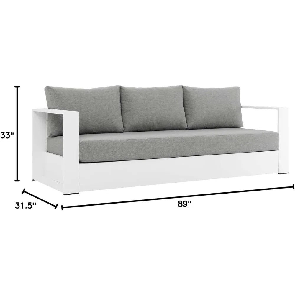 Tahoe Aluminum Outdoor Patio Sofa