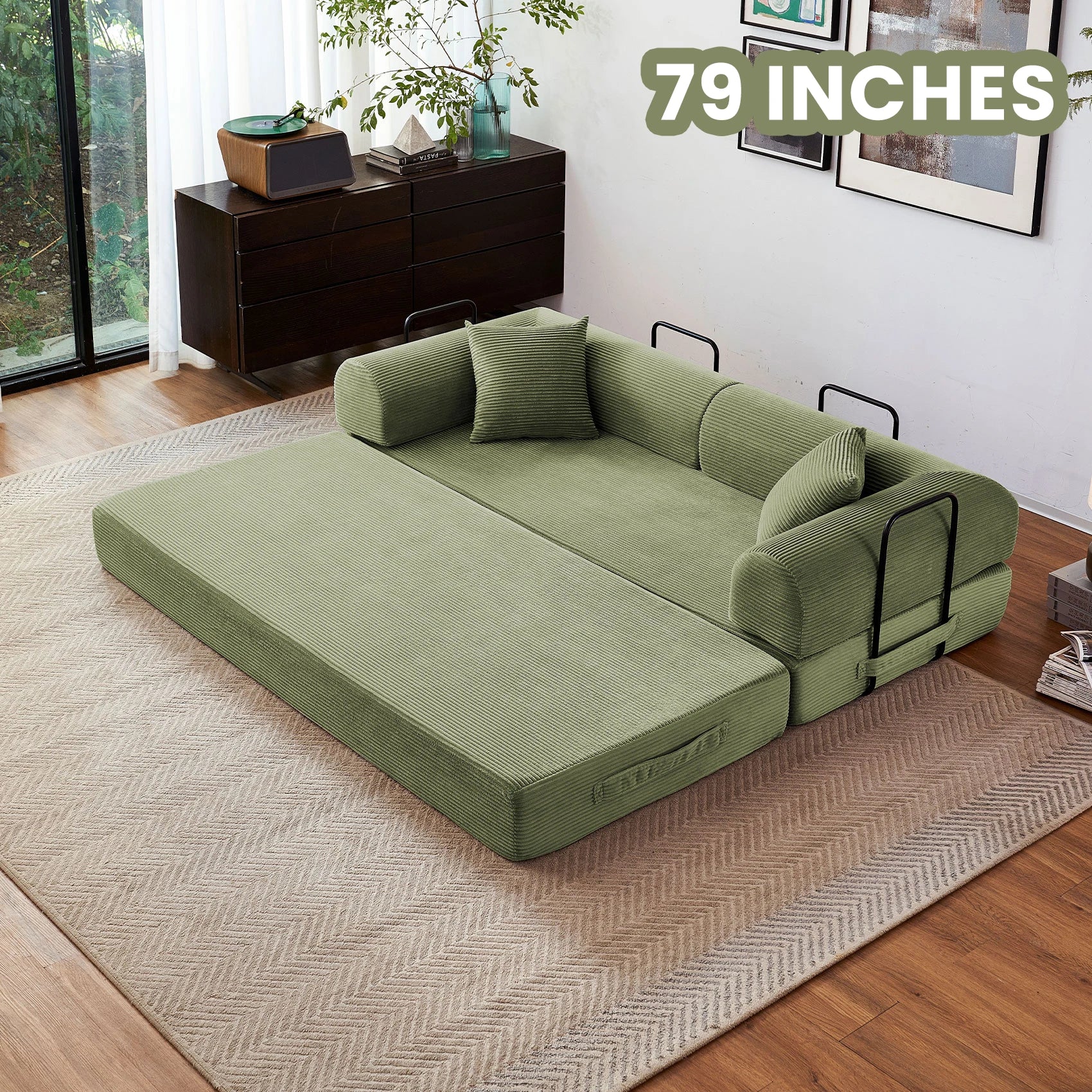 79'' Boneless Couch Foldable Convertible