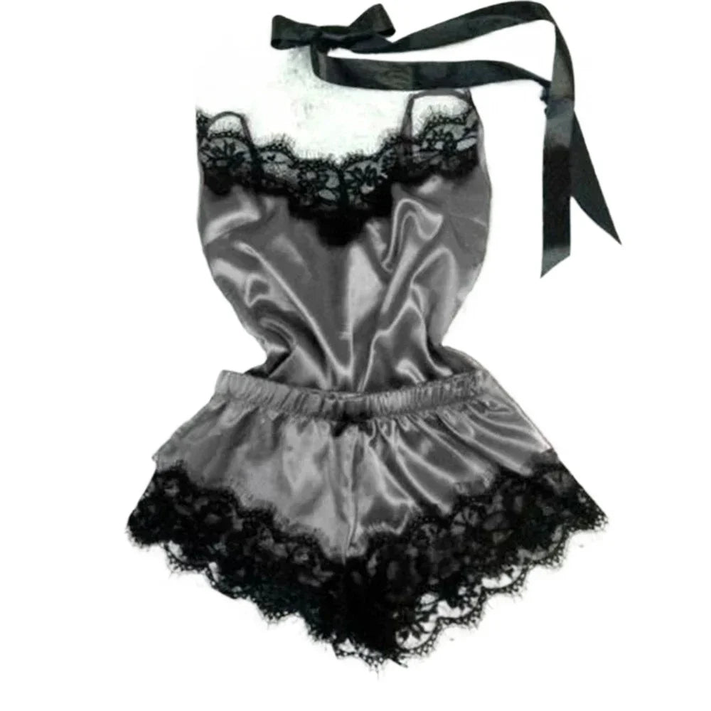Lace Silk Pajama Set