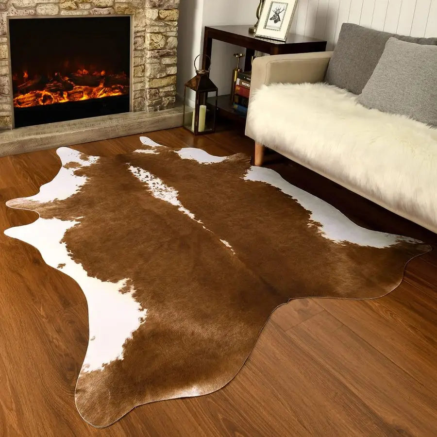 Cowhide Rug 4.6 x 5.2 Feet