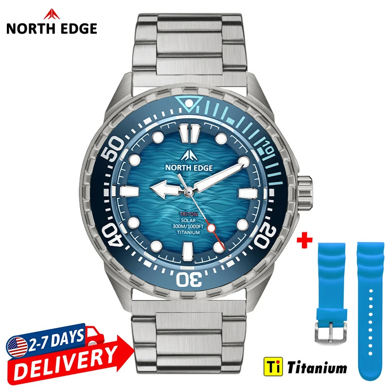 Solar-Powered Men's Diving Watch Waterproof