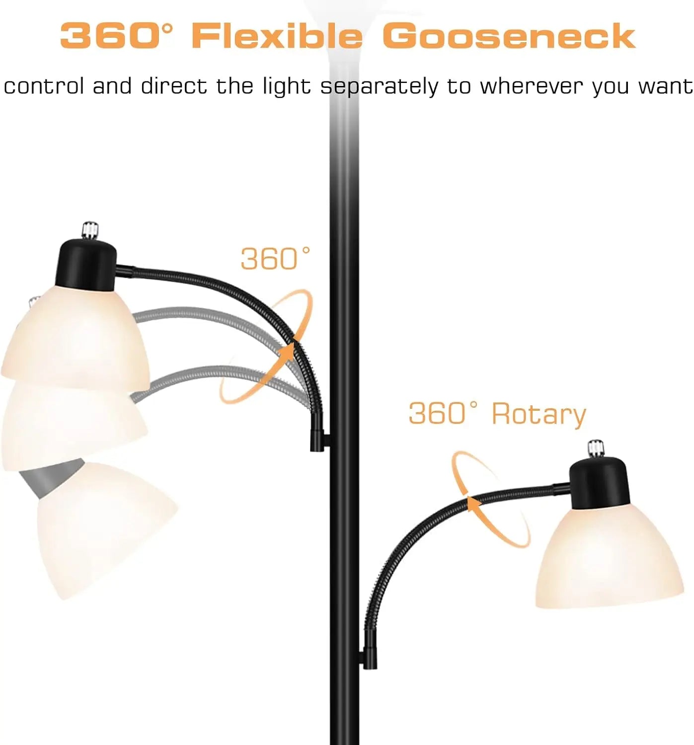 72" Adjustable Torchiere Floor Lamp