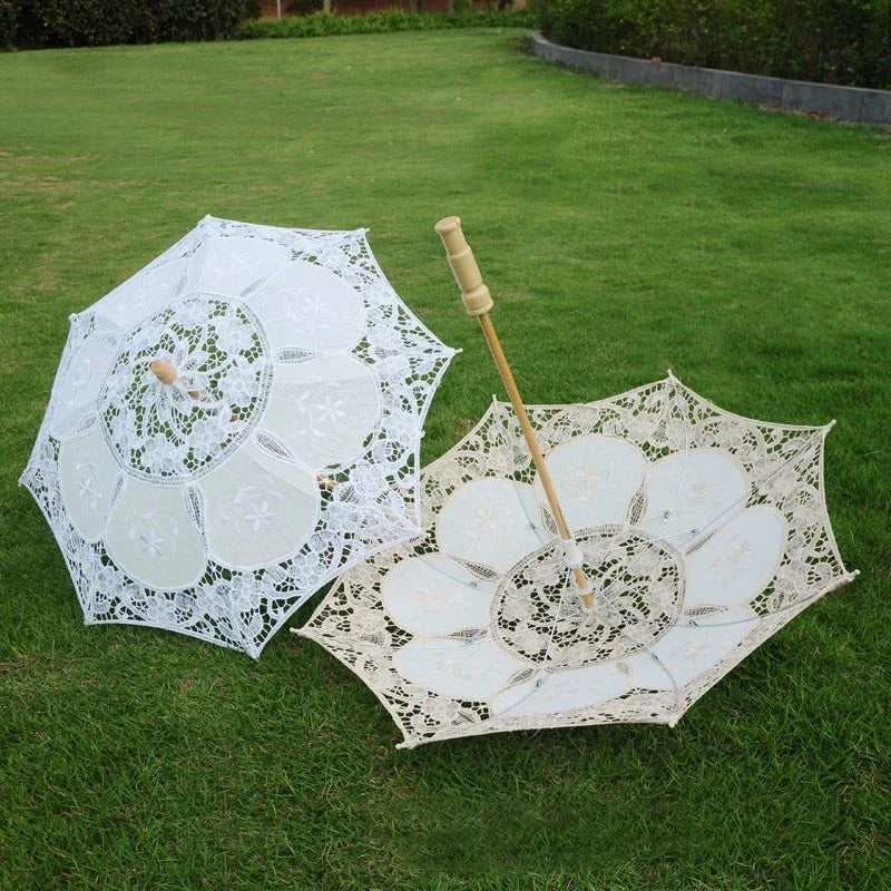 Bride Wedding White Lace Umbrella