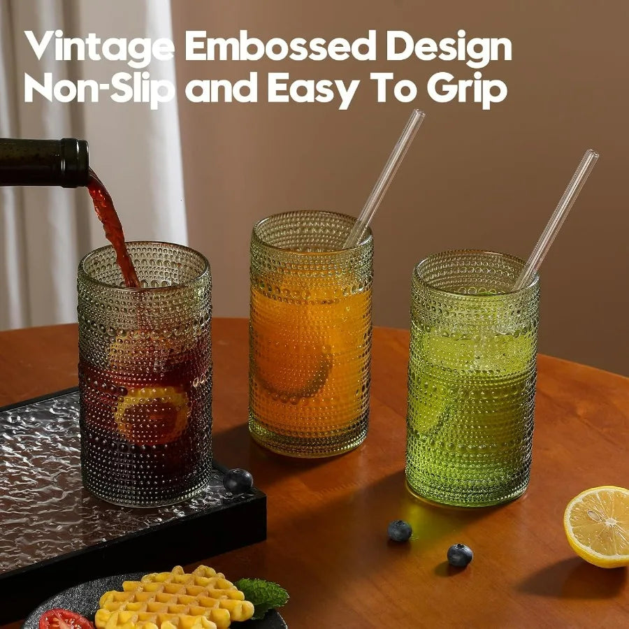 Embossed Green Tumblers for Water
