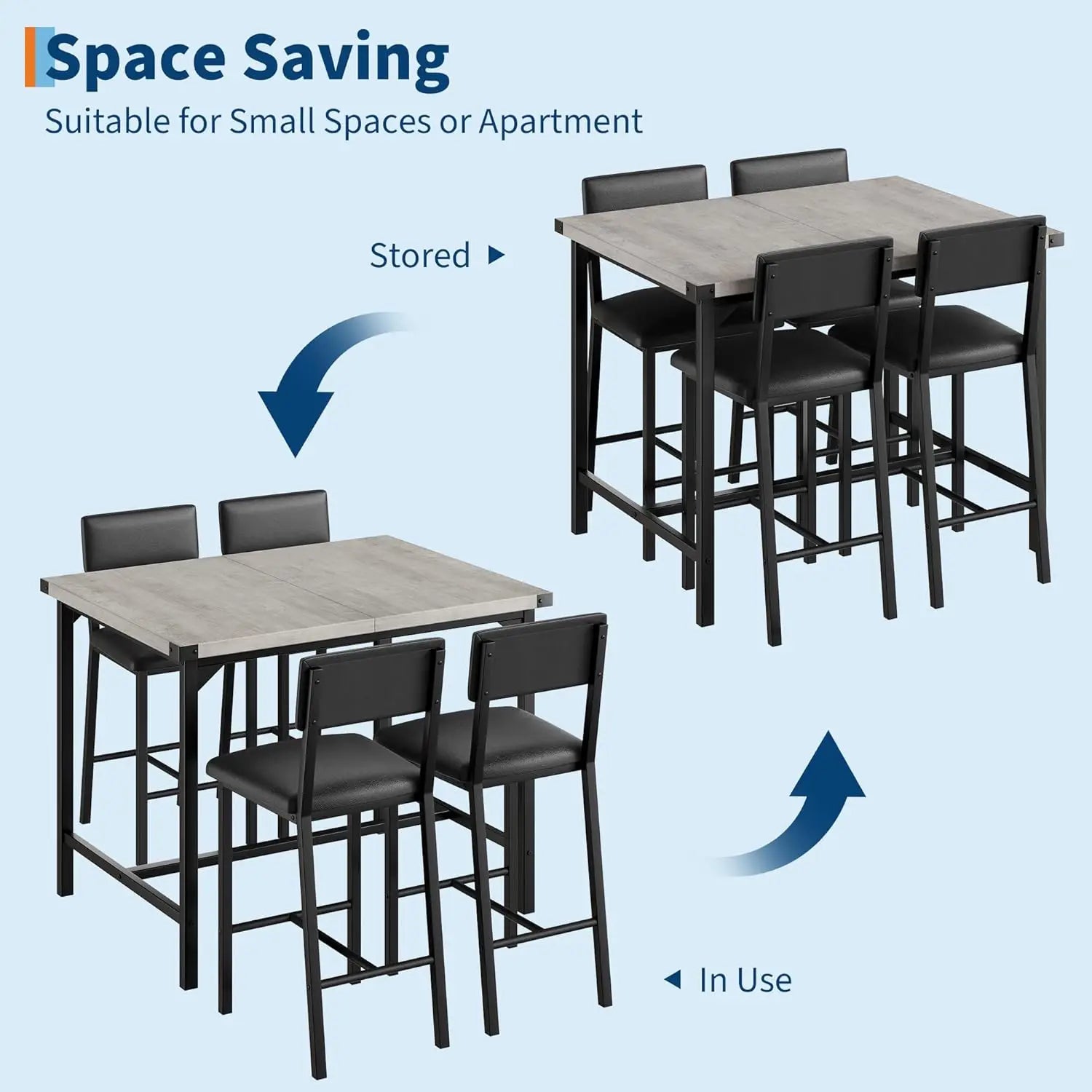 5-Piece Dining Table Set
