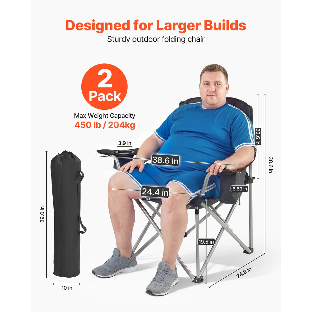 2Pack Oversized Camping Chairs